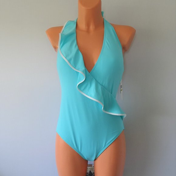 Carmen Marc Valvo Other - Carmen Marc Valvo One Piece Aqua Swimsuit NWT